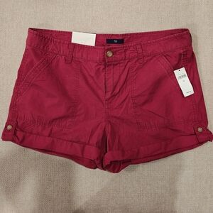 GAP Women's Red Cargo Shorts